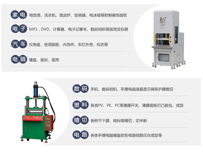 熱壓成型機(jī)應(yīng)用行業(yè)